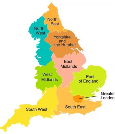 Regions of England